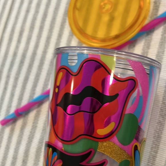 2023 Starbucks X Tim Singleton Colab Retro Glitter Cold cup in Venti 24oz. - Picture 11 of 13